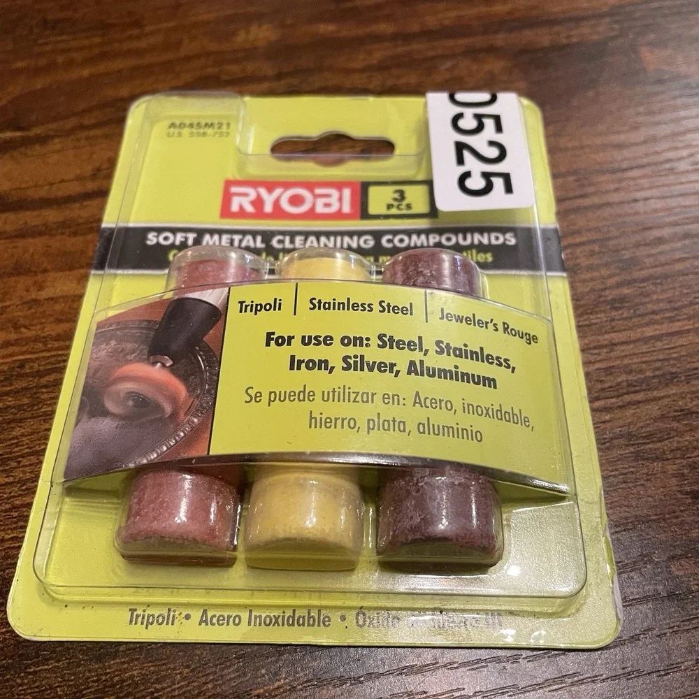 ✅Ryobi Soft Metal Polish 3pc Tripoli Stainless A04SM21 #️⃣0525